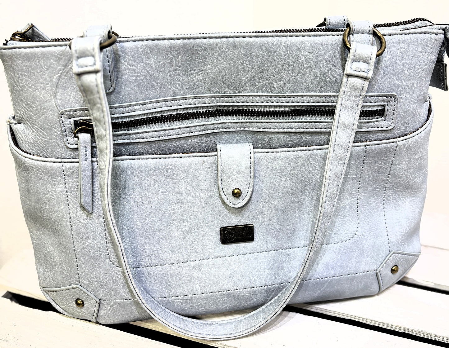 White Mountain Double Zip Purse