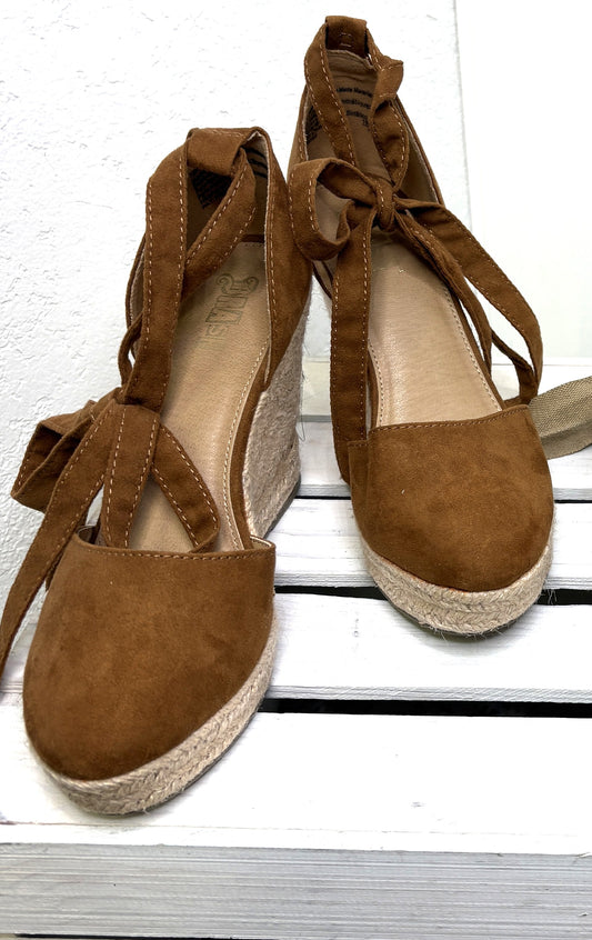 'Brash' Ankle Wrap Wedges