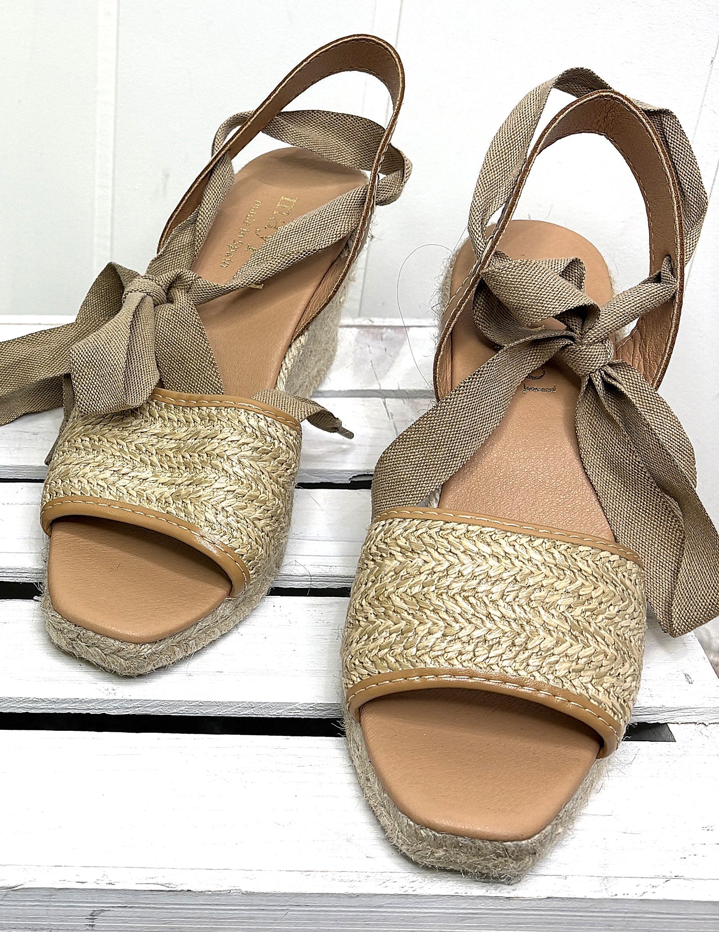 Maypol Wedges w/Ankle Wrap Straps