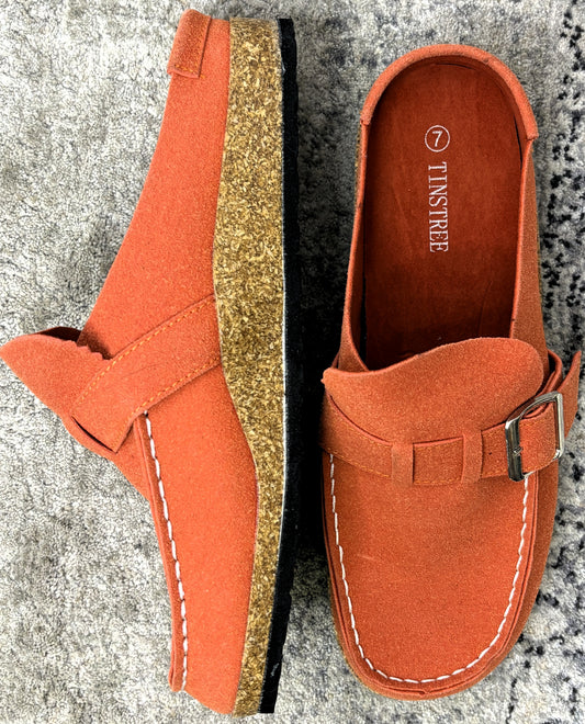 TinsTree Suede Buckle Loafers