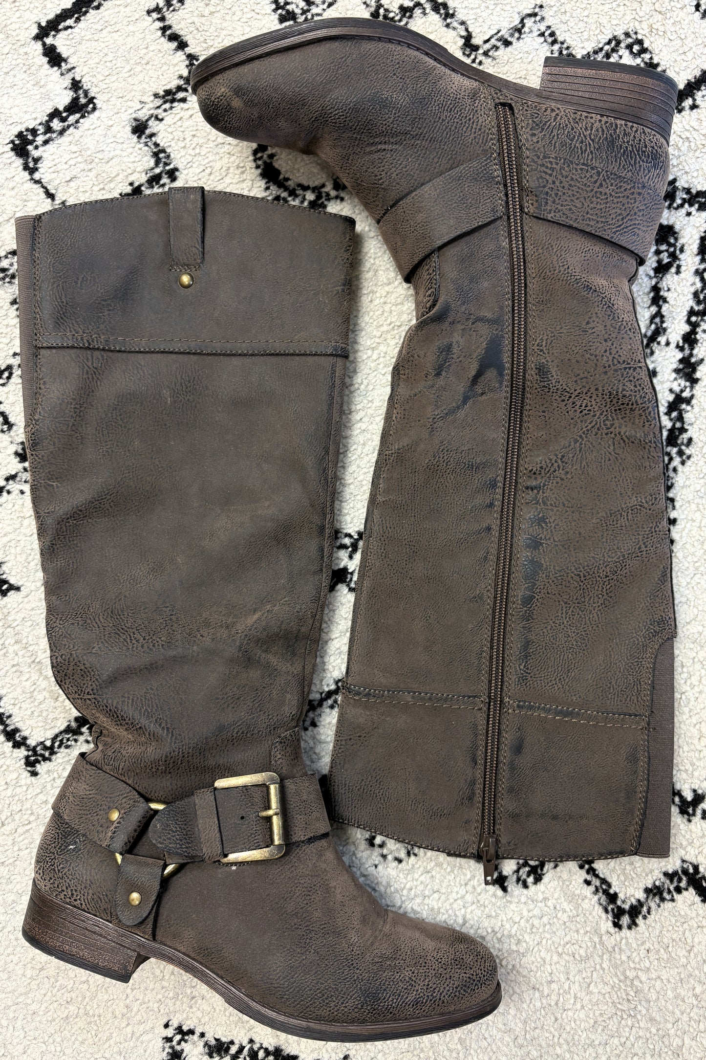 Ruff Hewn Knee-high Buckle Boots