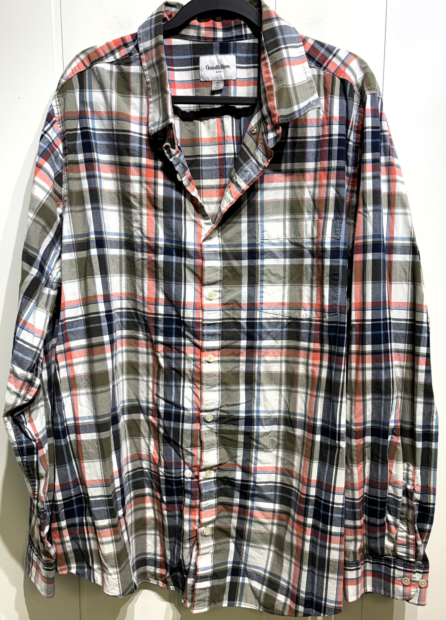 Goodfellow LS Plaid Button-down