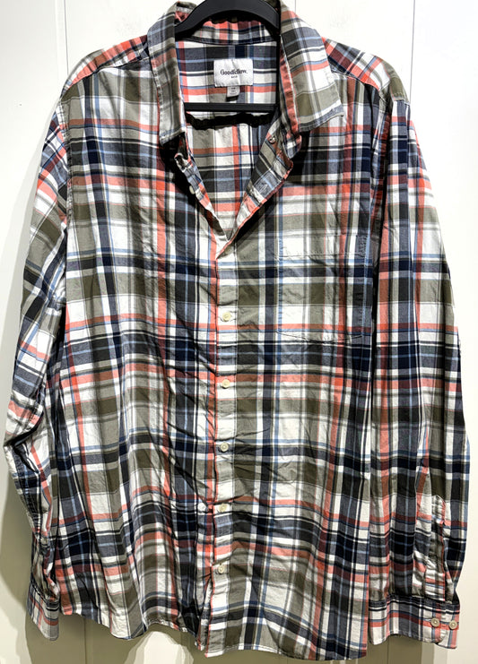 Goodfellow LS Plaid Button-down