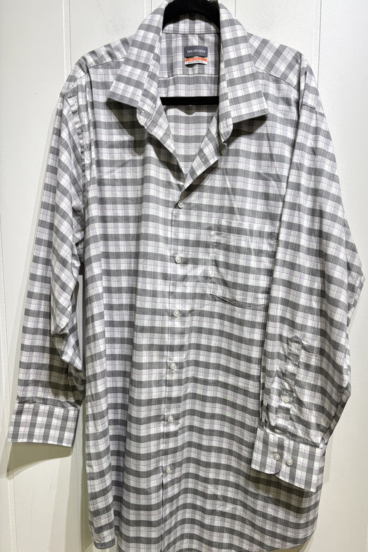 Van Heusen LS Plaid Button-down