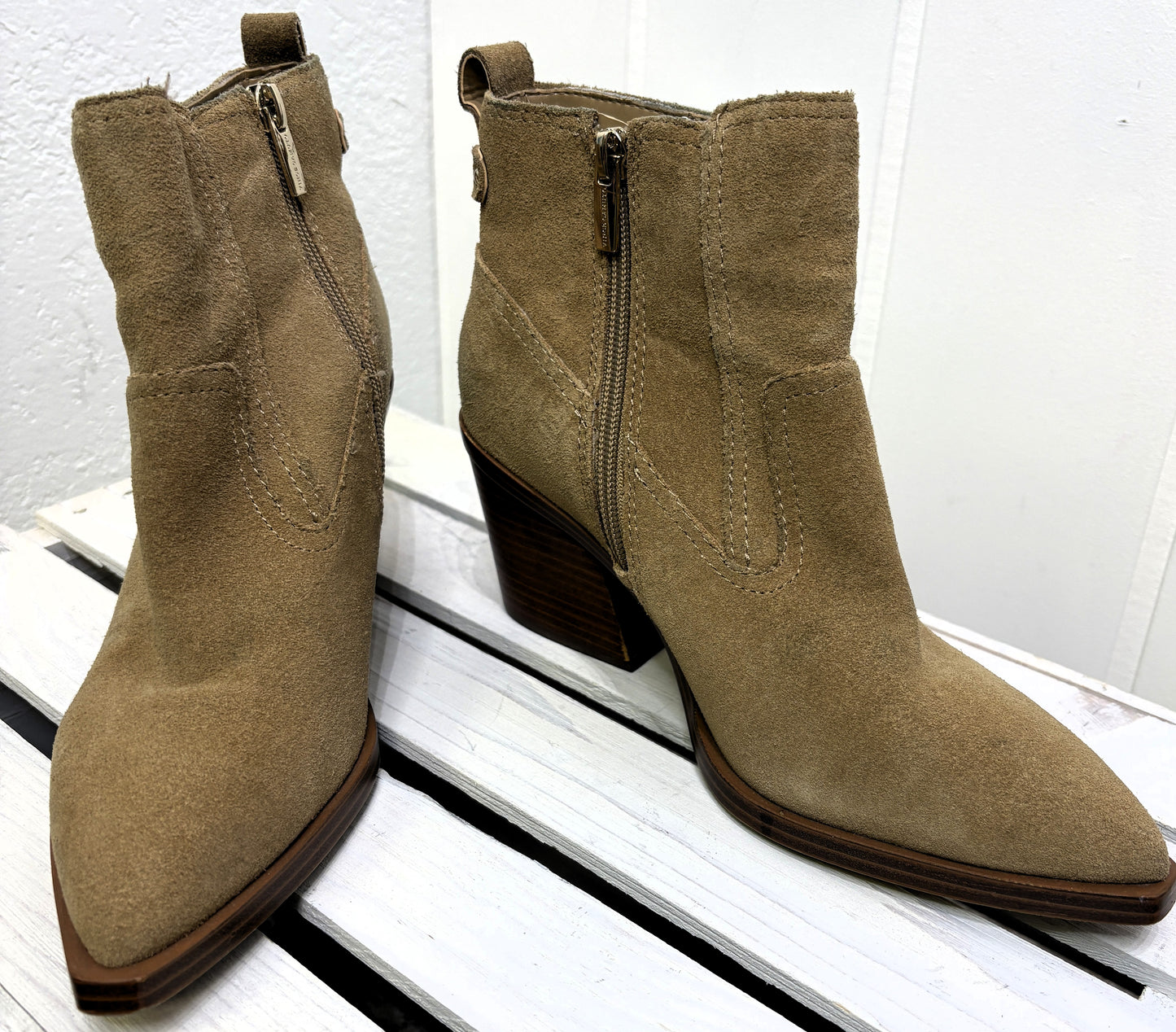 Vince Camuto Suede Zip Boots