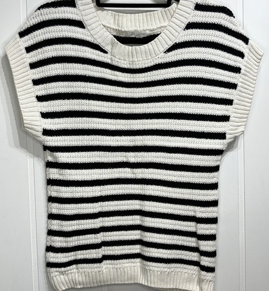 Blu Pepper Sleeveless Striped Sweater