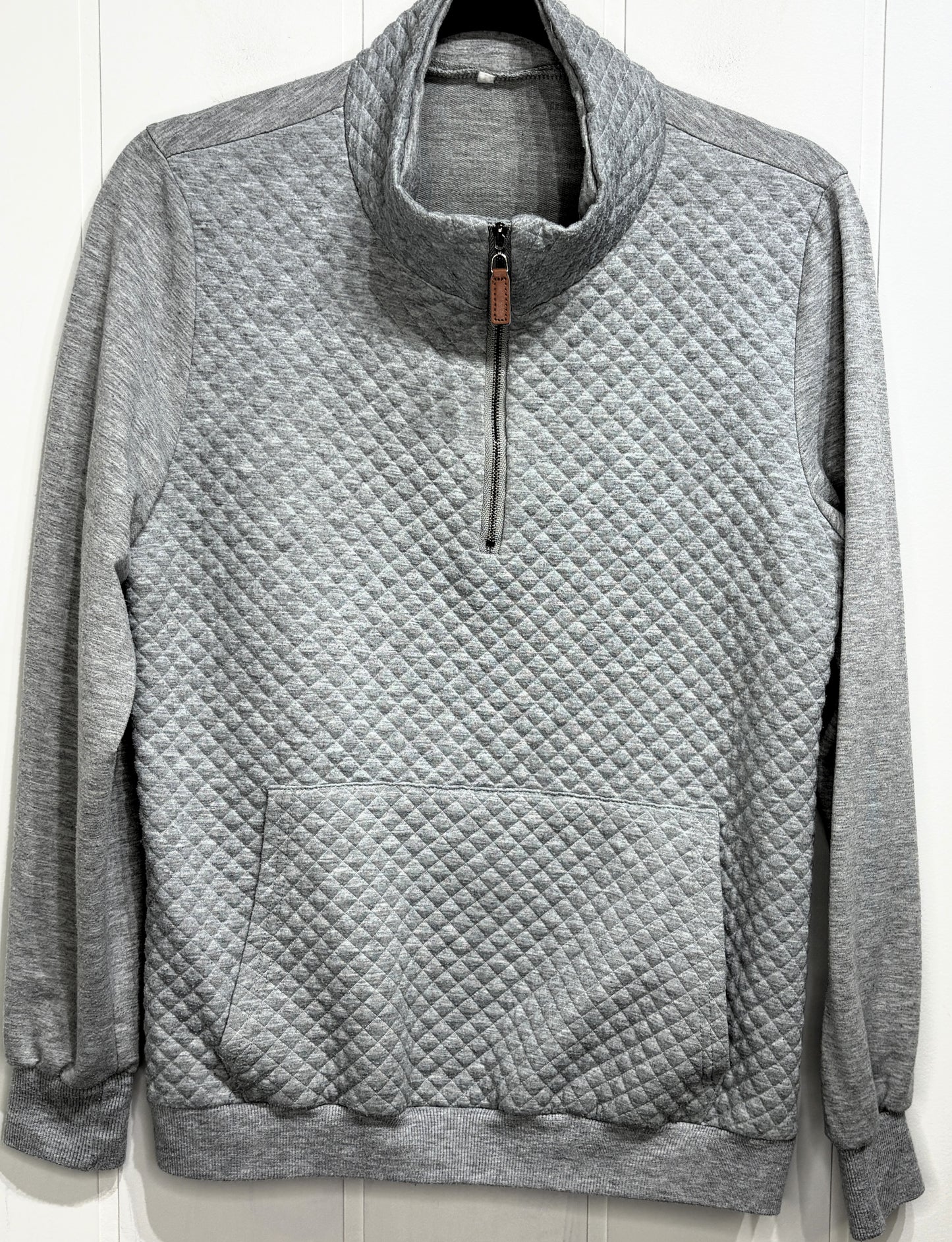 Quilted Qrt. Zip Pullover Sweater