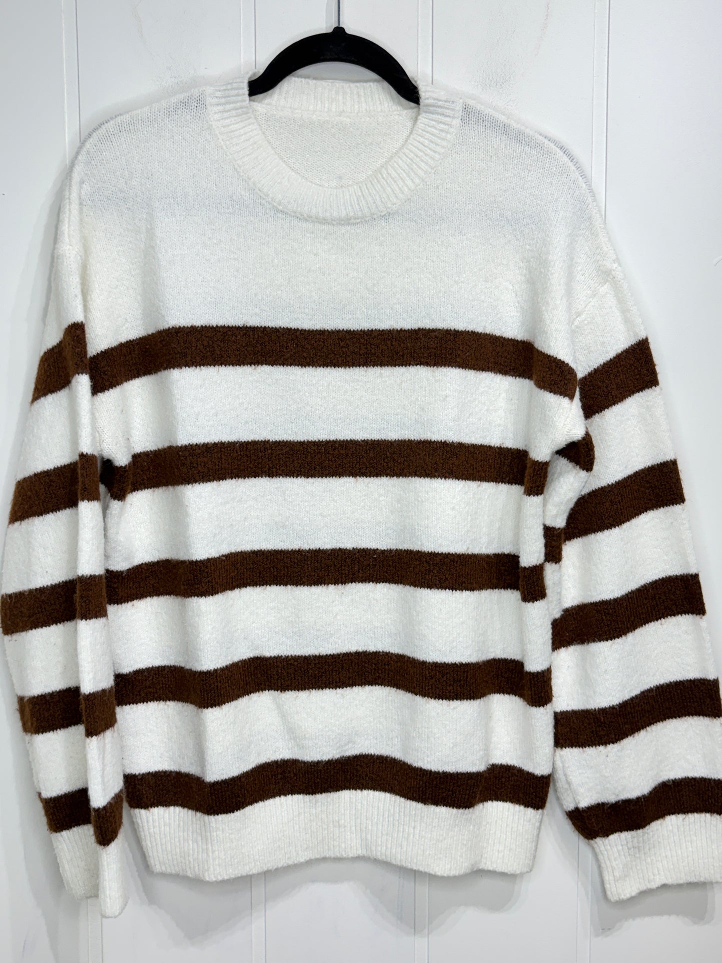 Chunky LS Striped Sweater