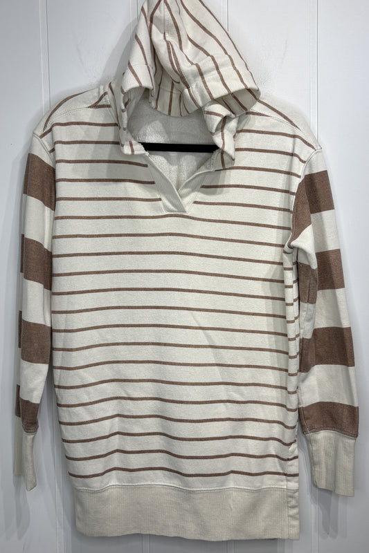 Maurices Oversized Striped Hooded Sweater