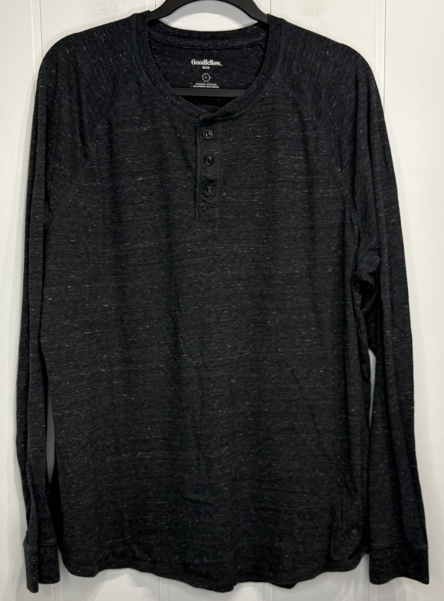 Goodfellow LS Speckled Henley Tee