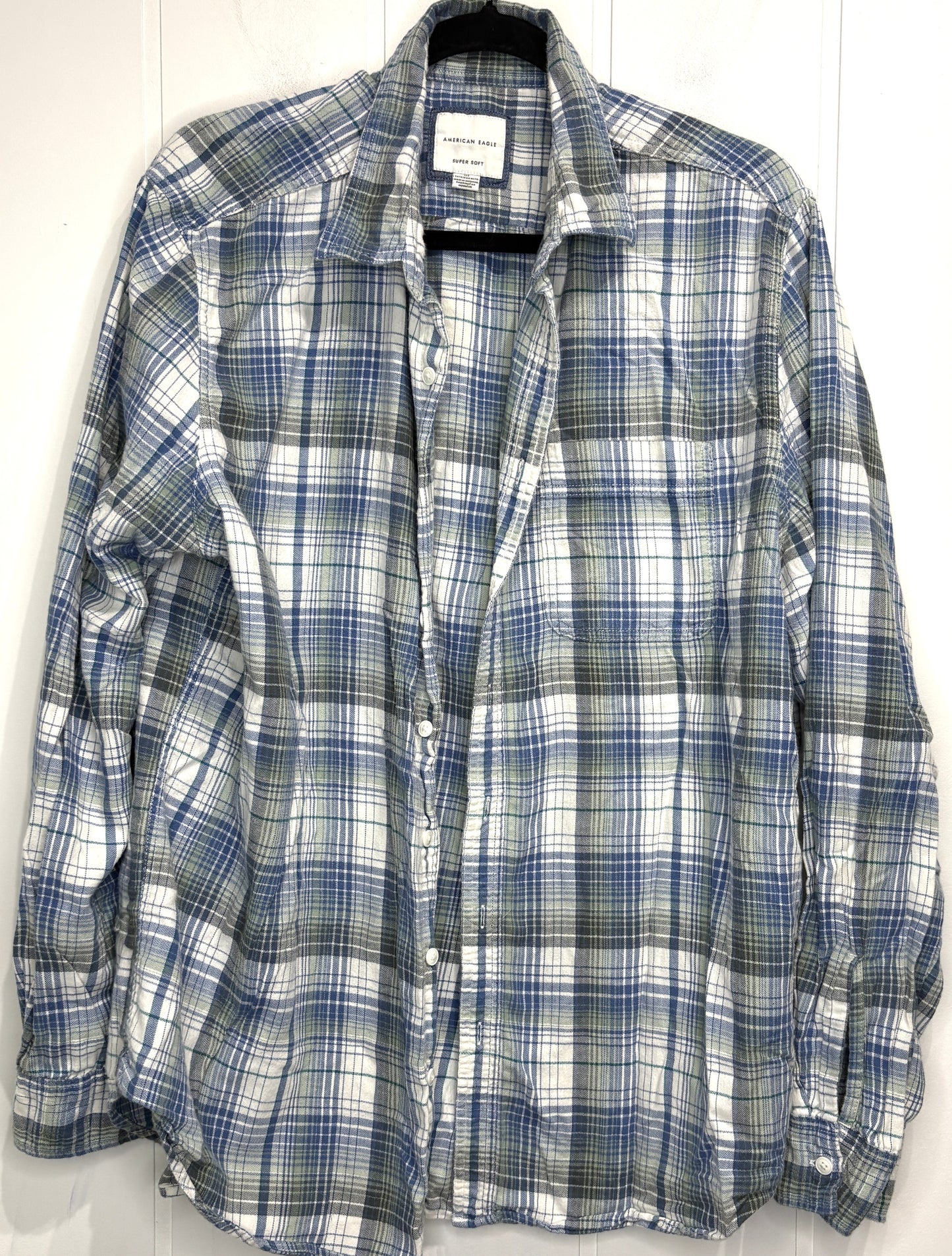 Mens AE Super Soft Plaid Flannel
