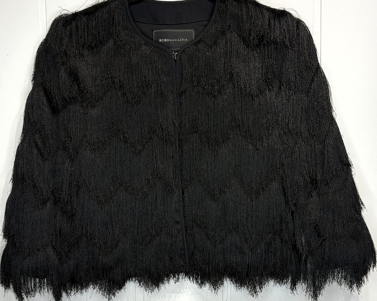 BCBGMaxazria Fringe Bomber Jacket