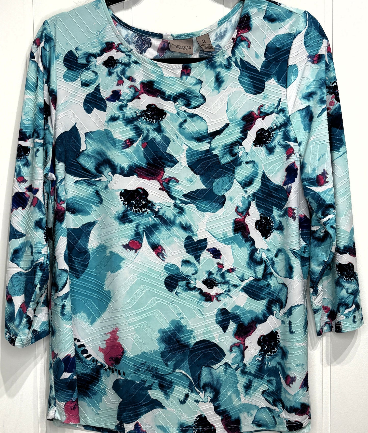 Easywear by Chico's Textured Flwr Top