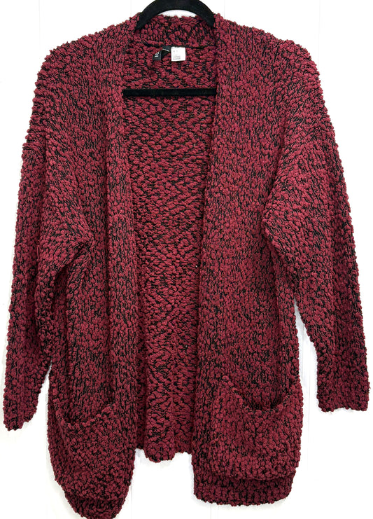 Divided Popcorn Knit Chunky Cardigan