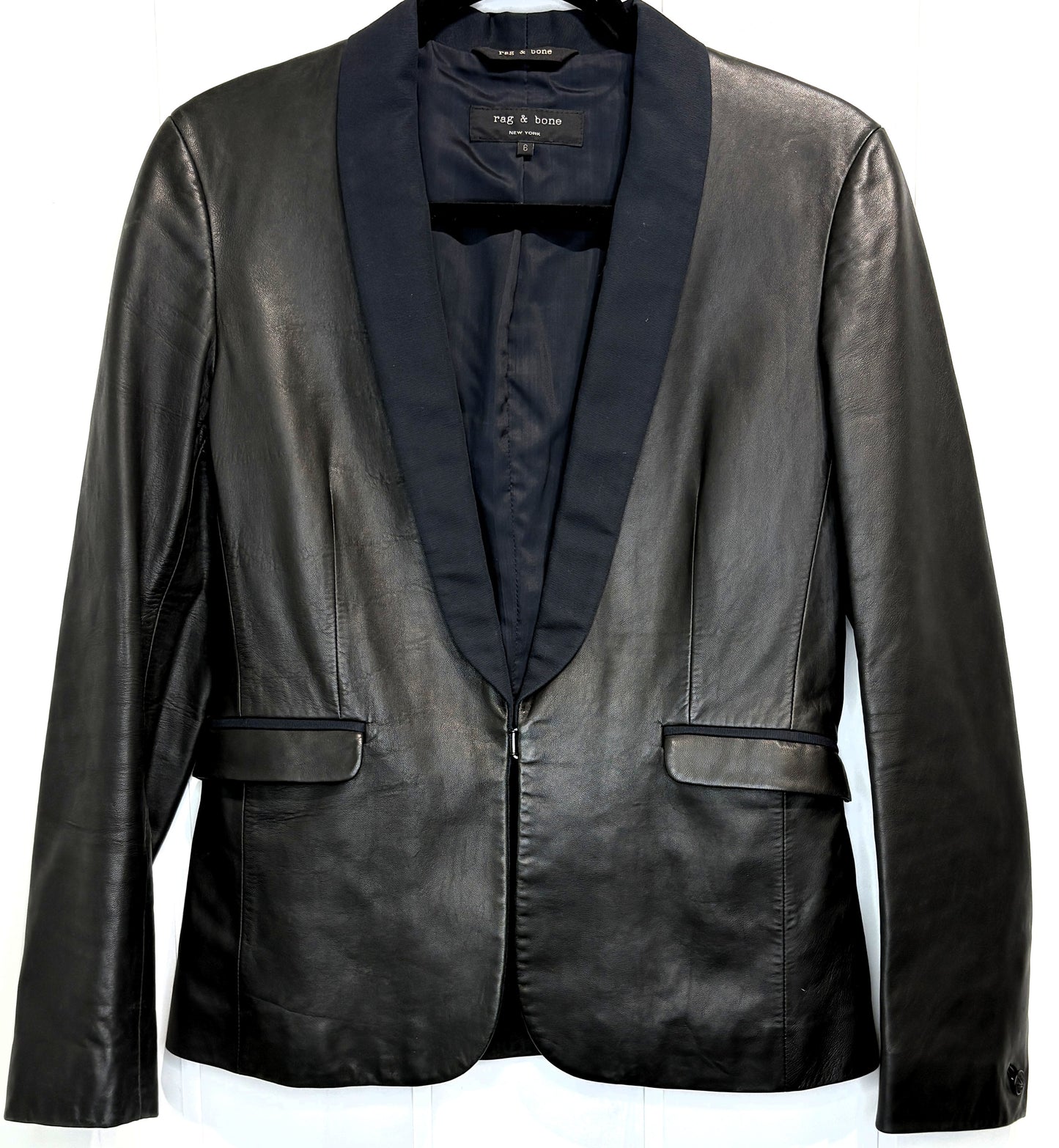 Rag & Bone Leather Blazer Jacket