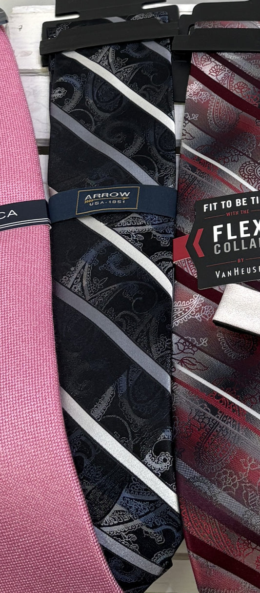 Men's Arrow Paisley Print Tie