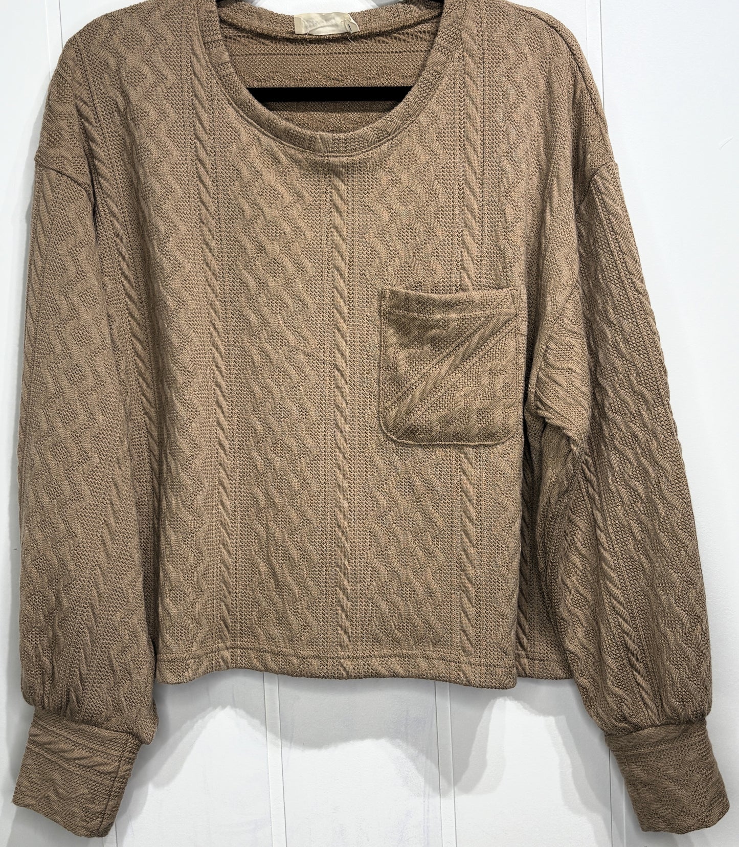 Cable-knit Pocket Sweater by New In