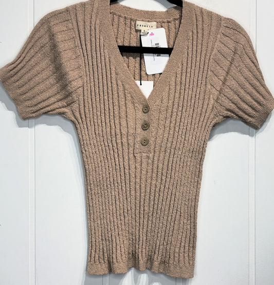 Promesa Ribbed SS Sweater Top