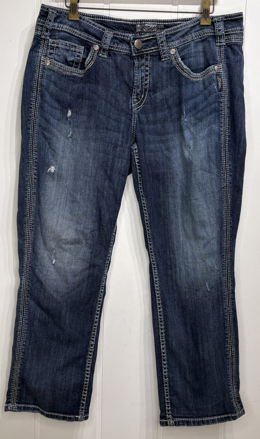 Silver Jean Co. 'Twisted' Denim Capris