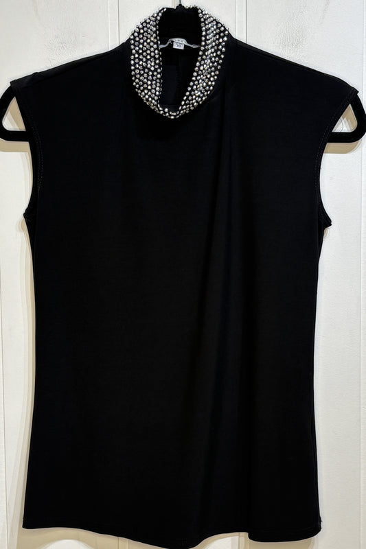Tash+Sophie Rhinestone Neck Blouse