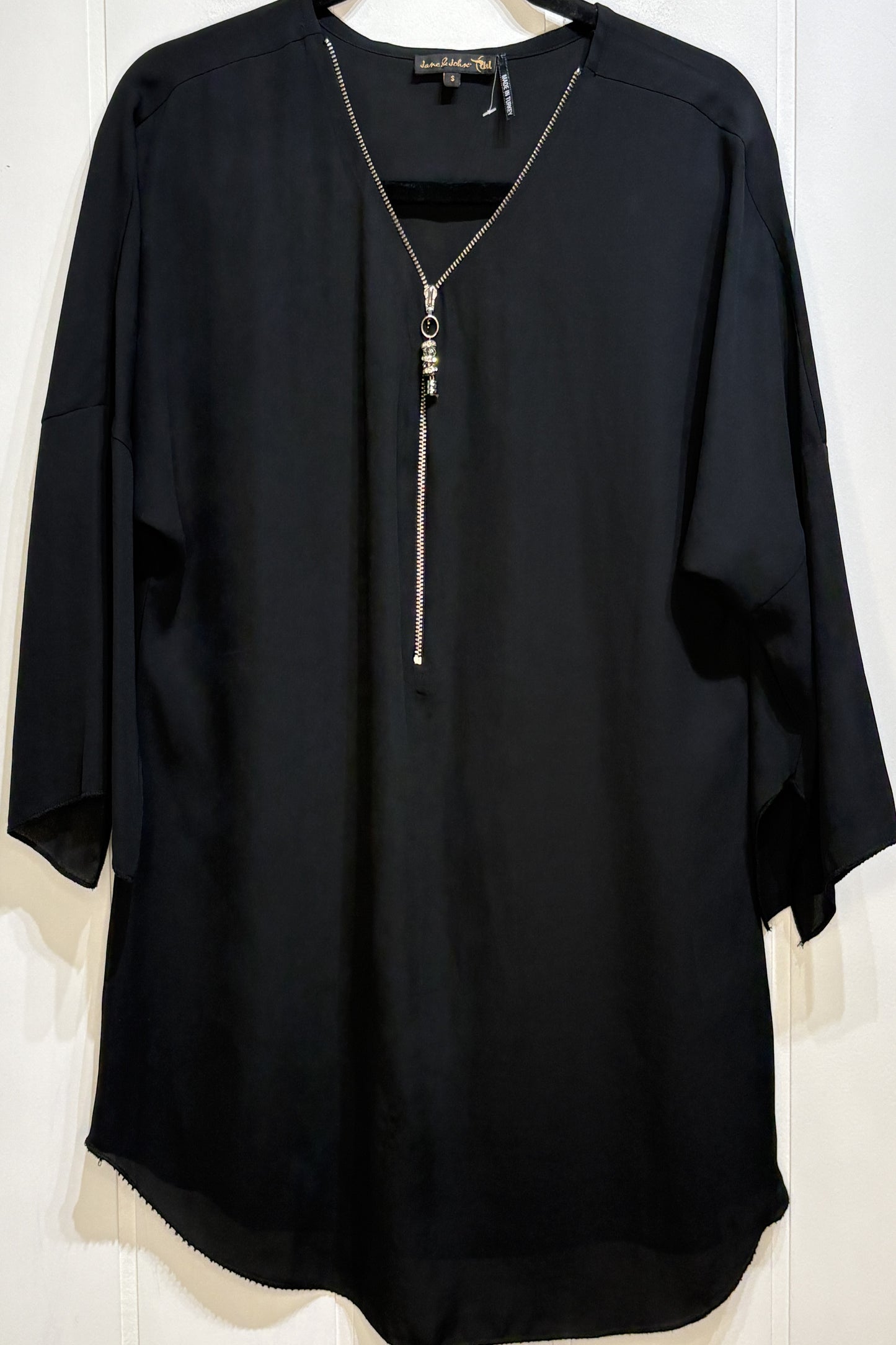 Jane&John Sheer Blouse w/Zipper Detail