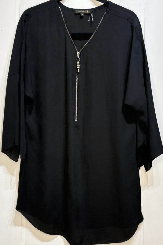 Jane&John Sheer Blouse w/Zipper Detail