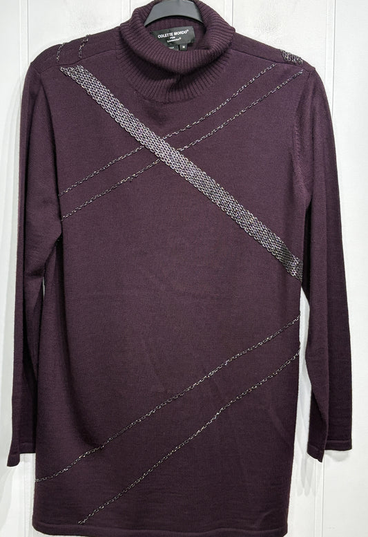 Colette Mordo Beaded Cowl-neck Sweater