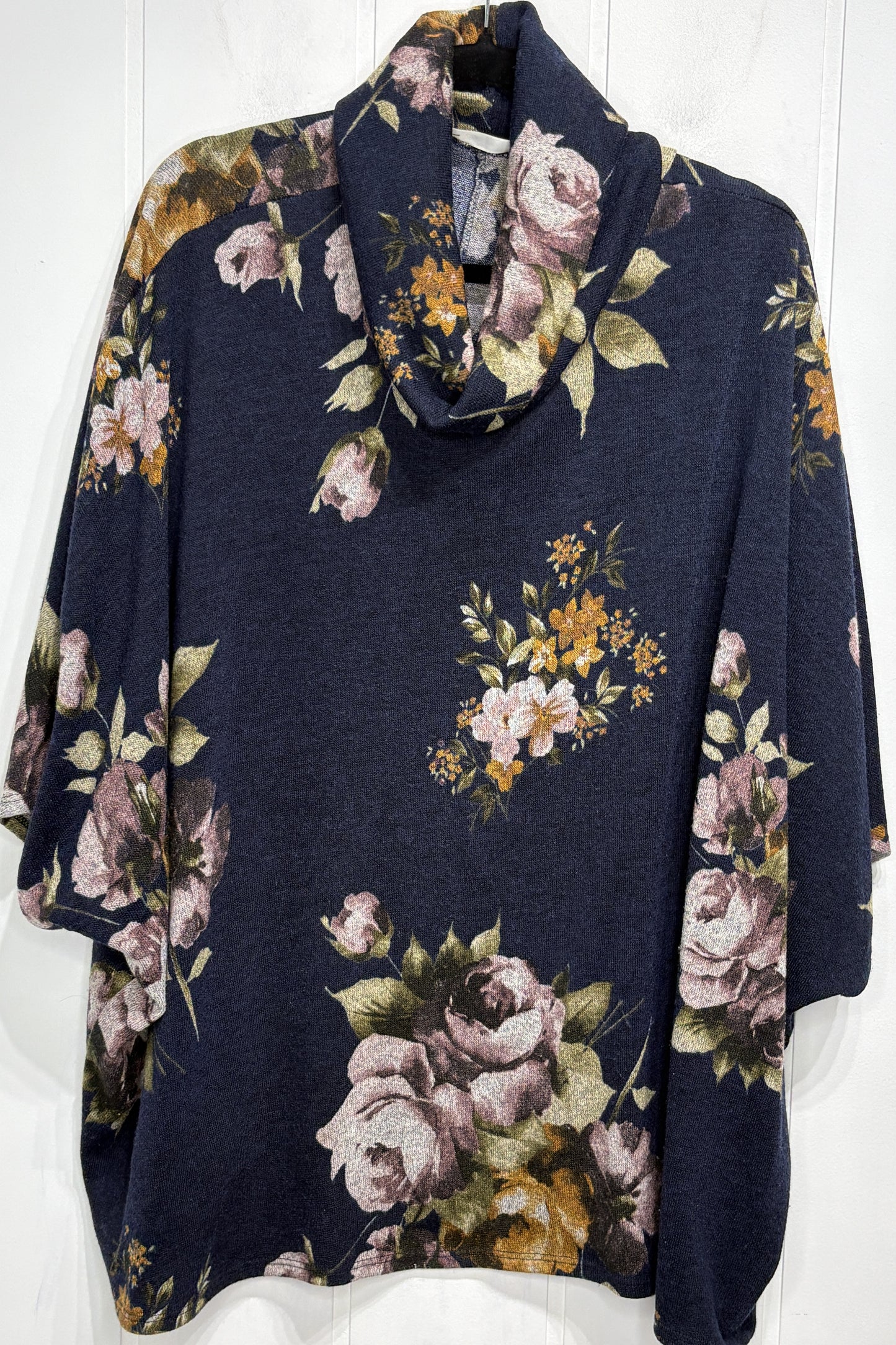 Andree Floral Poncho Sweater
