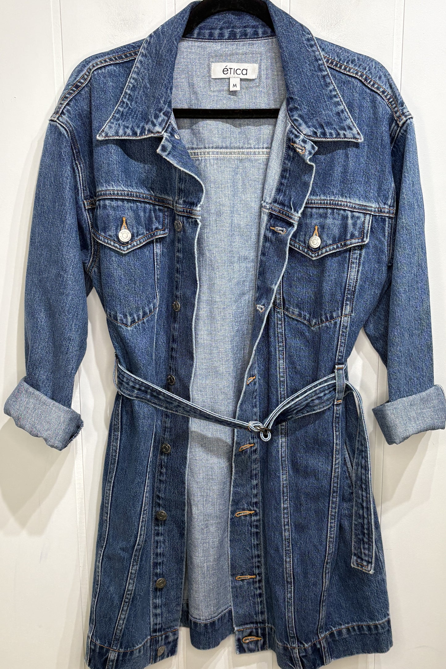 Etica Denim Button Dress w/Belt