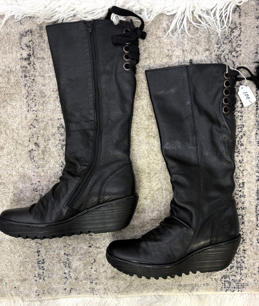 Fly London Lace-up Leather Boots