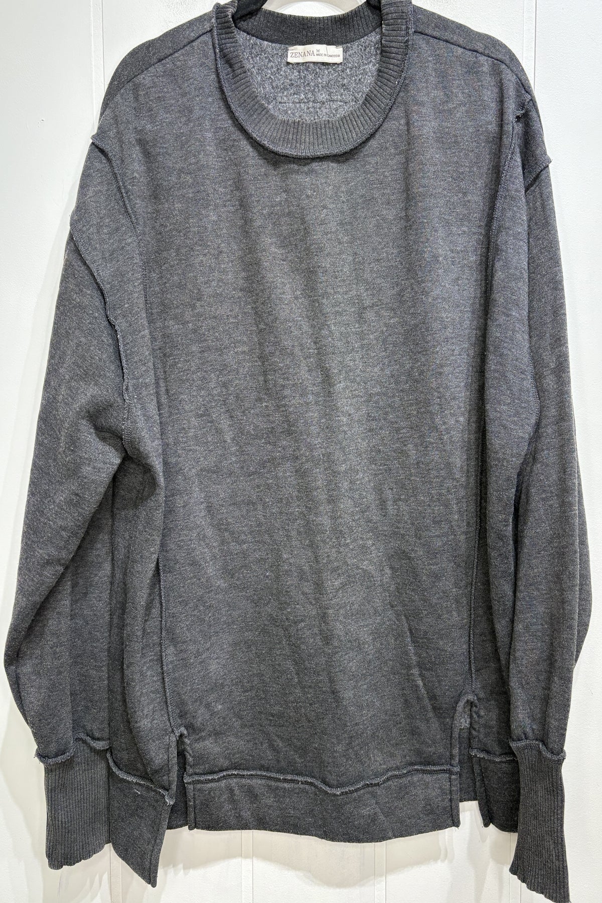 Zenana Reverse Seam Oversized Sweater