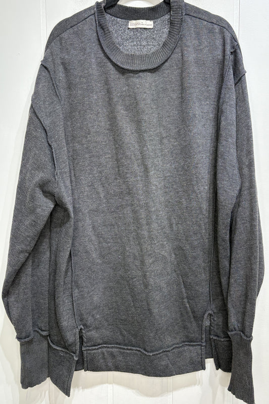 Zenana Reverse Seam Oversized Sweater