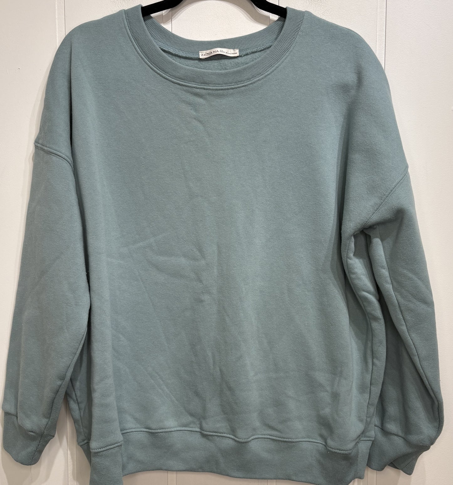 Zenana Plain Crewneck Sweater