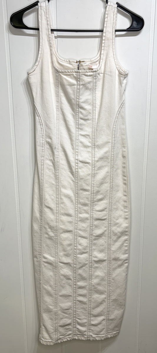 GB Skinny-Strap Maxi Denim Dress