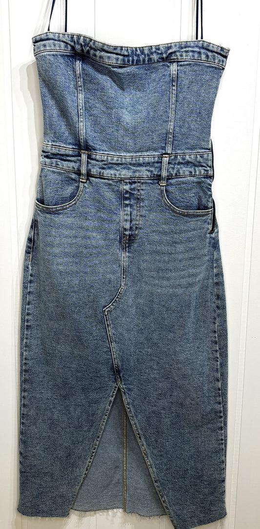GB Strapless Denim Dress