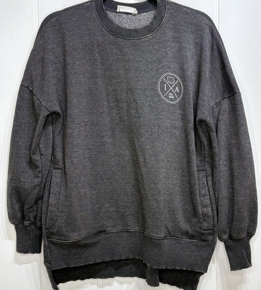 Zenana Iowa Logo Crewneck Sweater