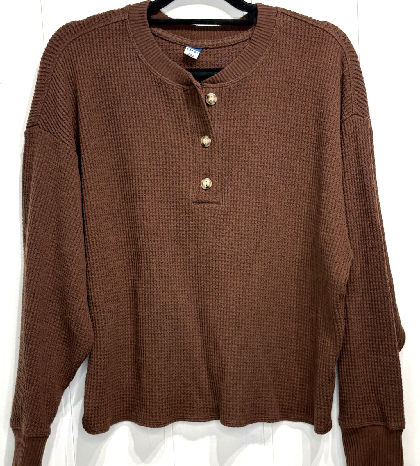Old Navy Waffle-knit Henley Sweater
