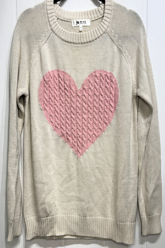 Ye Mak Heart Sweater