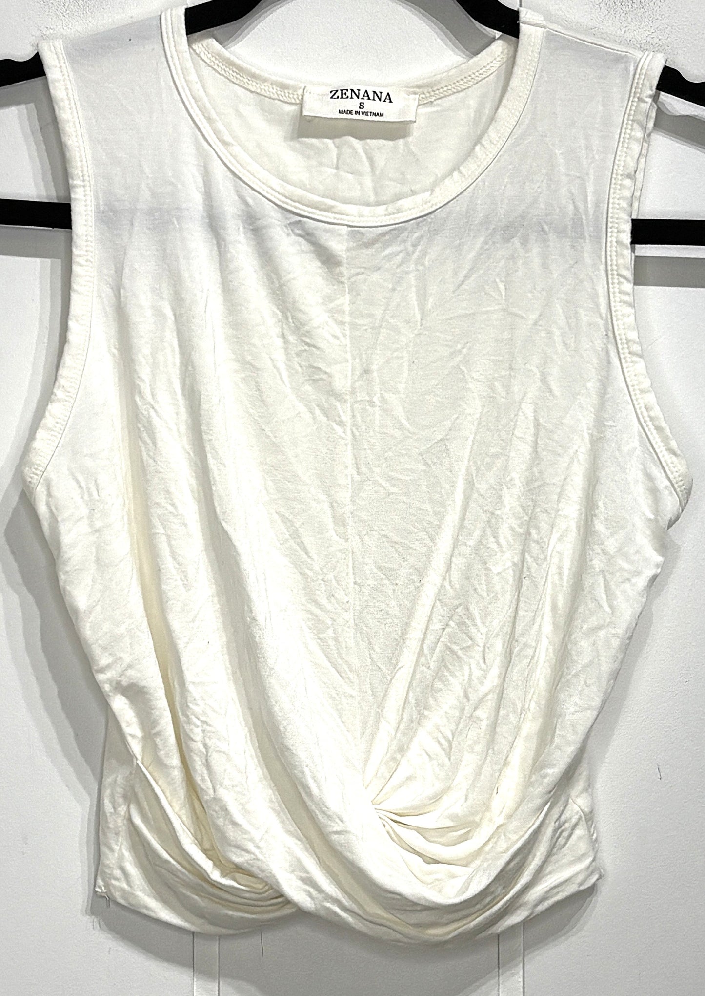 Zenana Front-twist Knit Tank Top