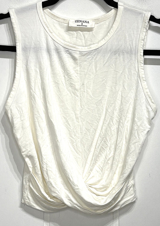 Zenana Front-twist Knit Tank Top