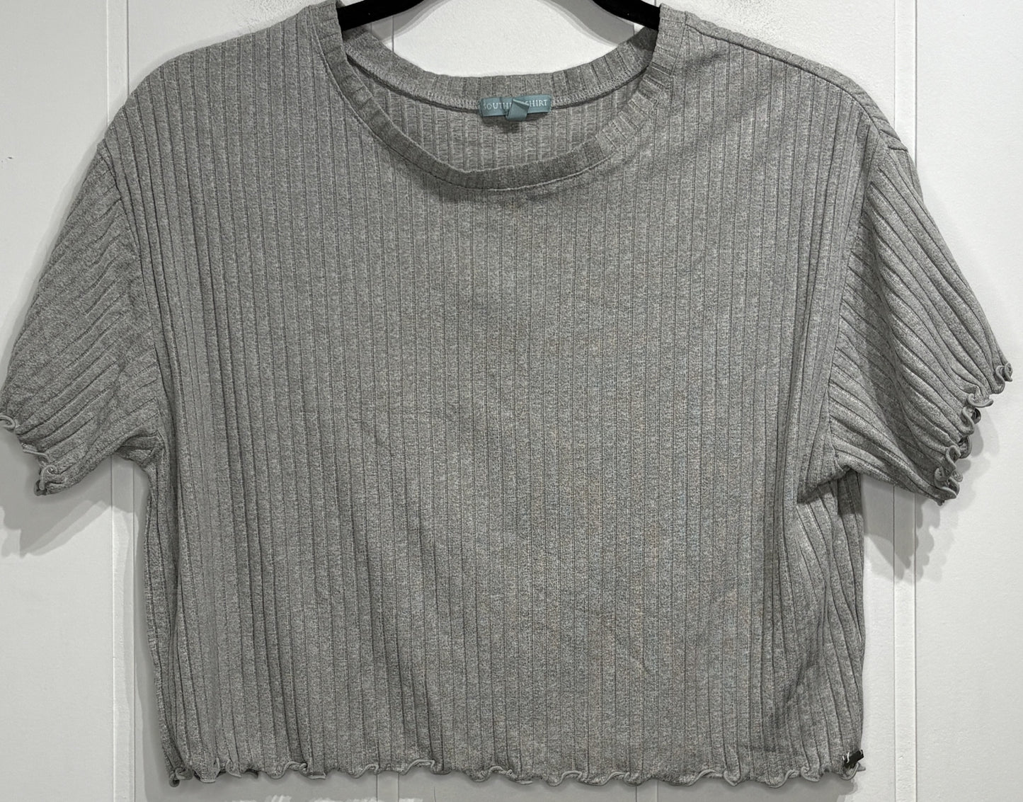 Southern Shirt Ribbed Crop Top