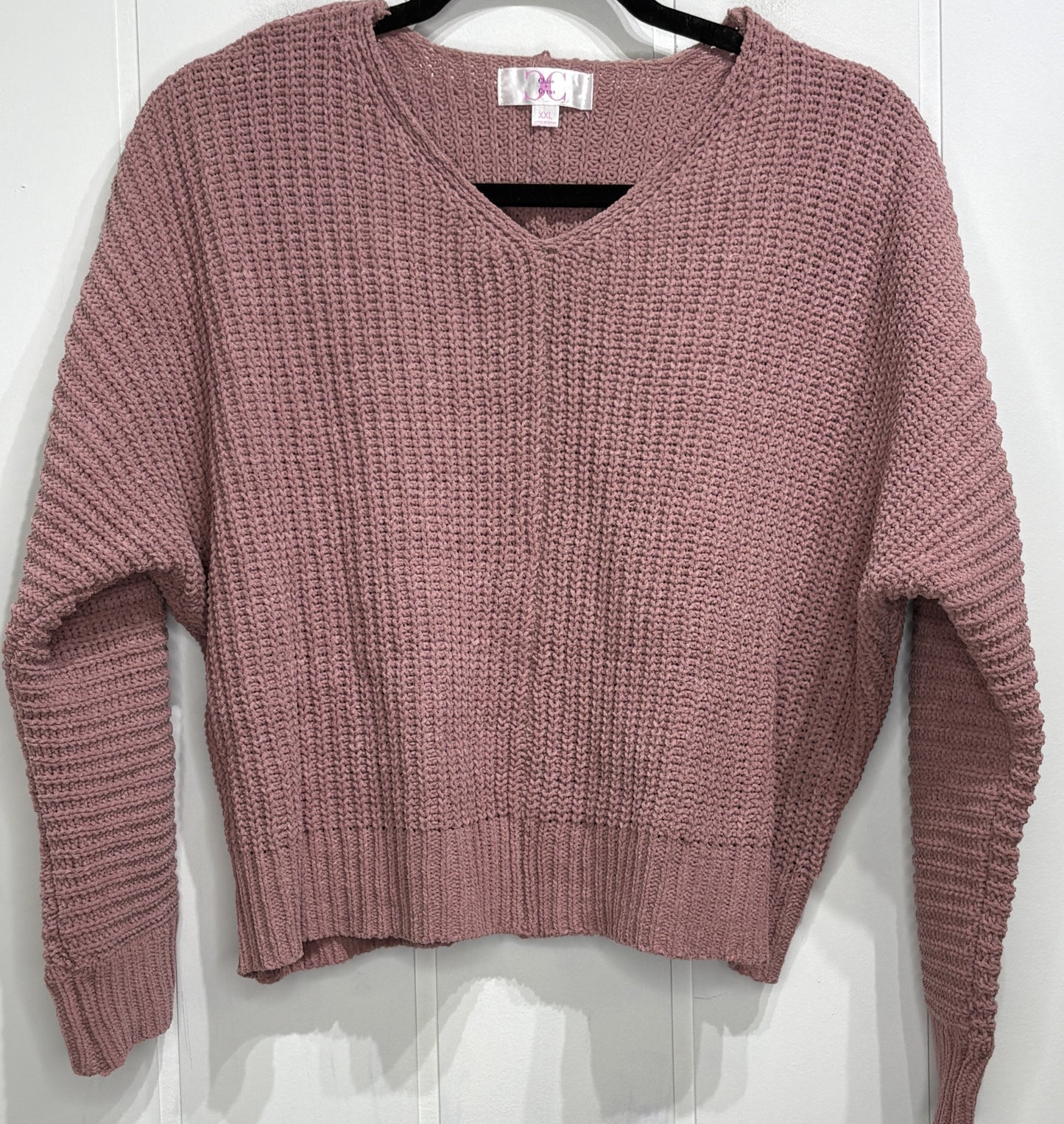 Chloe+Cyrus Waffle-Knit Sweater