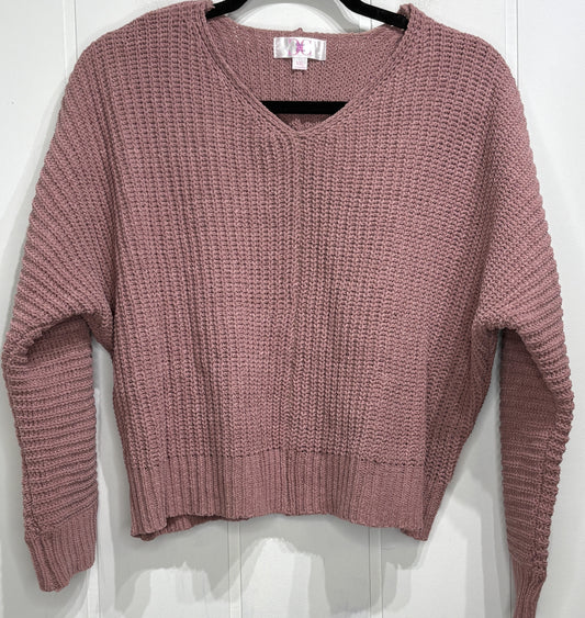 Chloe+Cyrus Waffle-Knit Sweater