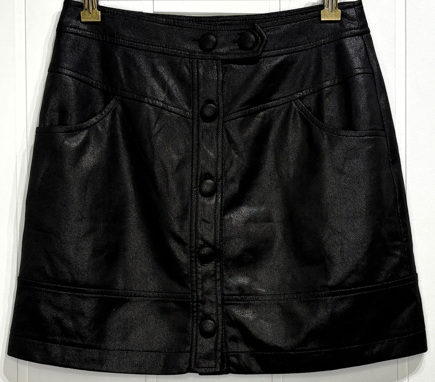 VOY Suede Button Mini Skirt