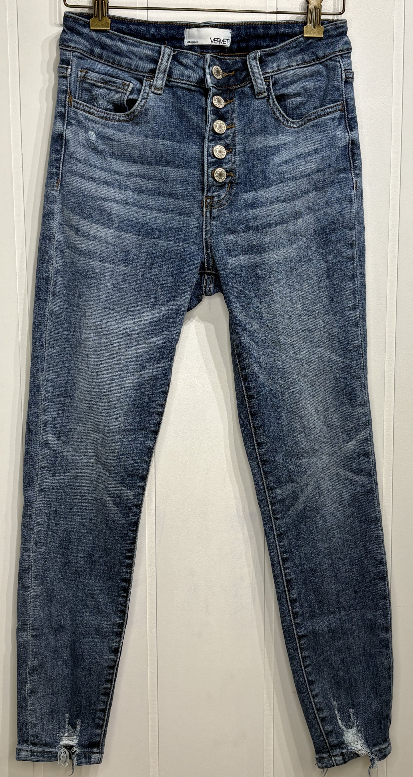 Vervet 5 Button Skinny Jeans