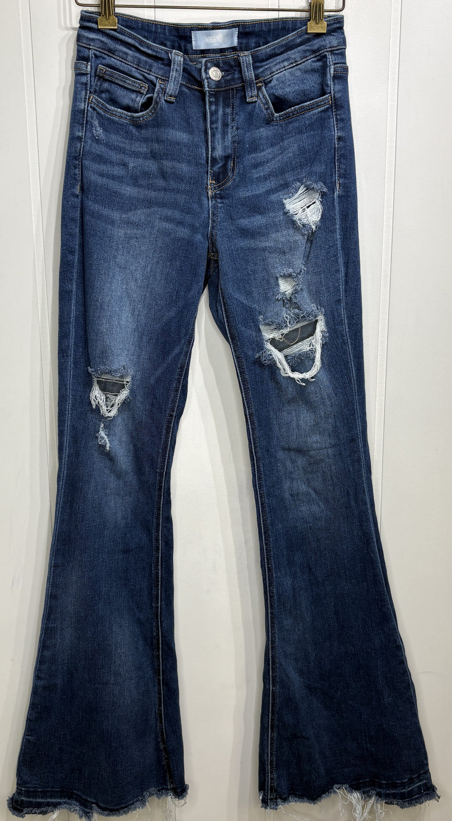 Vervet Distressed Bell Bottom Jeans