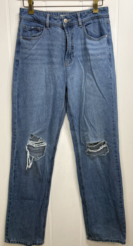 Tgla Ripped High-Rise Straight Jeans