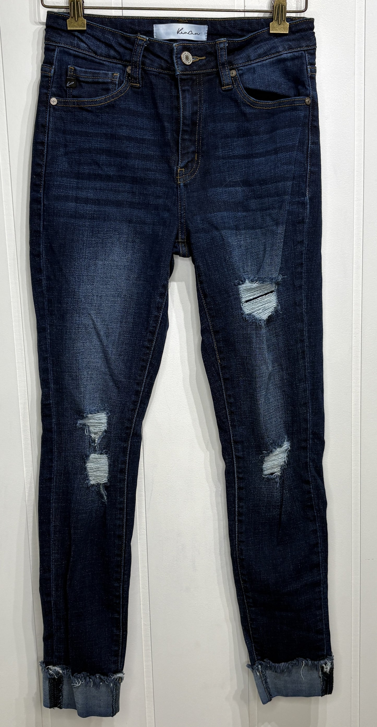 KanCan Ripped-Crop Denim Jeans