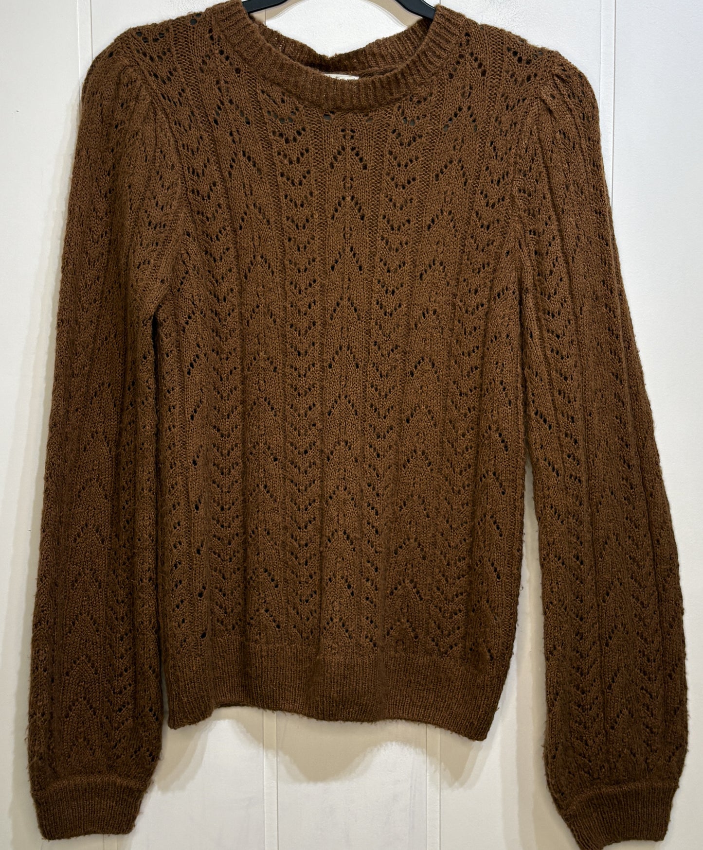 Crochet-Knit LS Sweater by MINE