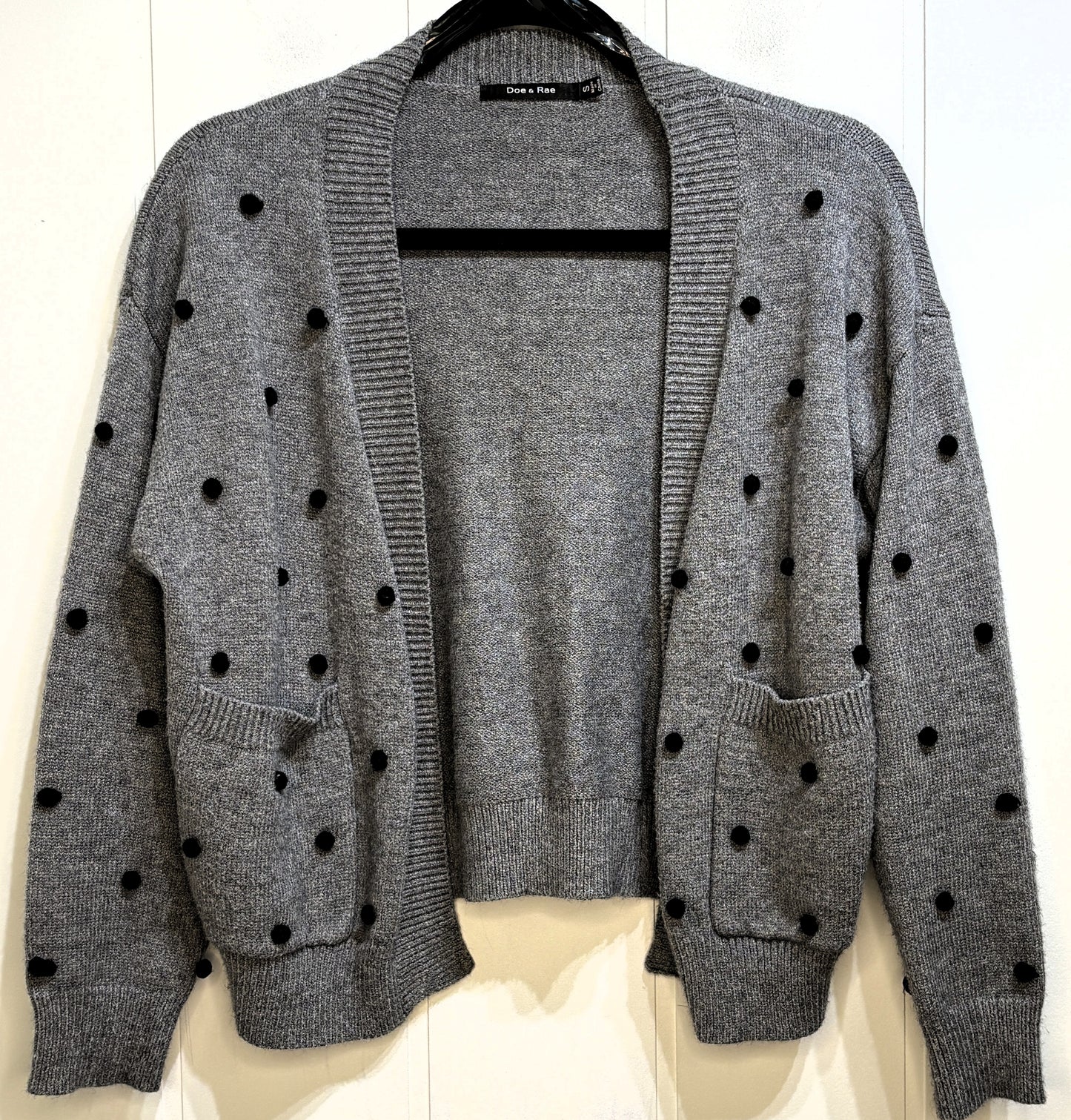 Doe & Rae Pom-pom Dot Cardigan